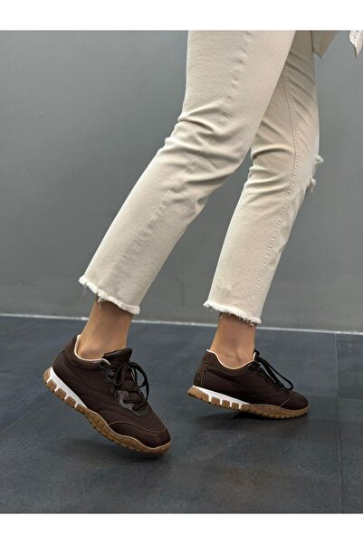 DİVA Kahve Paraşüt Kumaş Kadın Günlük Spor