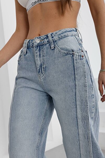 DENİKK Trendy High Waist Crop Wide Leg Denim Jeans - High Rise Cropped Wide L...