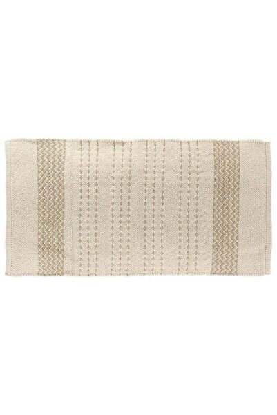 Generic Tendance Rectangular Cotton Rug Natural and Beige 45 x 90 cm