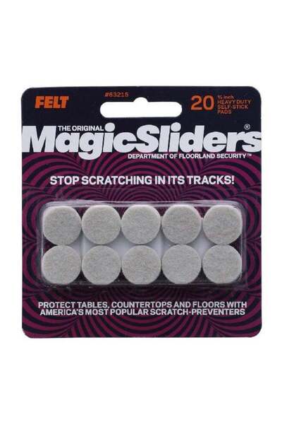 Generic 20-Piece Heavy Duty Self-Stick Round Felt Pads Oatmeal 3/4 Inch