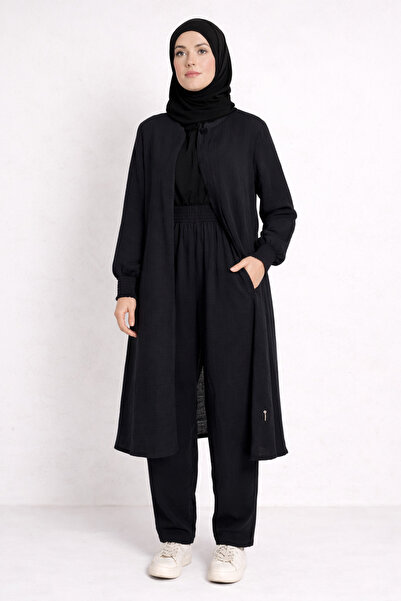 Bilenler Muslin Trousers Tunic Set – Comfortable Cut with Zipper Pockets