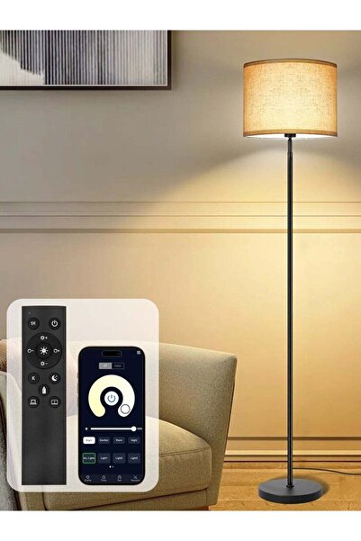 NEWLAN Modern Minimalist Fabric Shade Floor Lamp