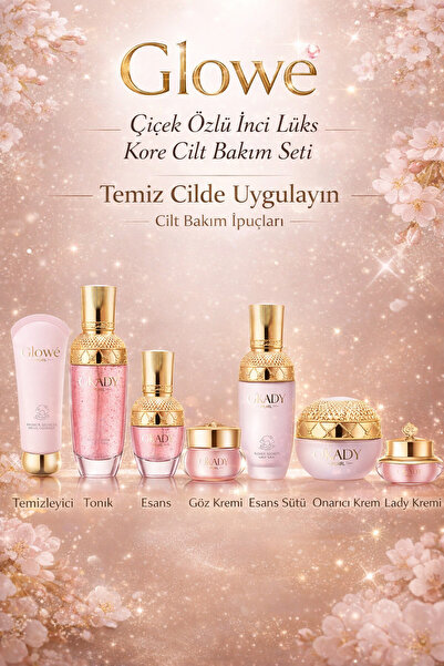 Mas Lord Flower Çiçek Özlü İnci Lüks Kore Cilt Bakım Seti