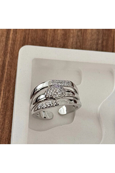 TURKAFONE Inlaid Stone Ring - Adjustable