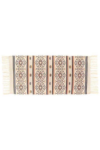 Generic Fringe Detail Rectangular Rug Multicolour 45 x 90 cm