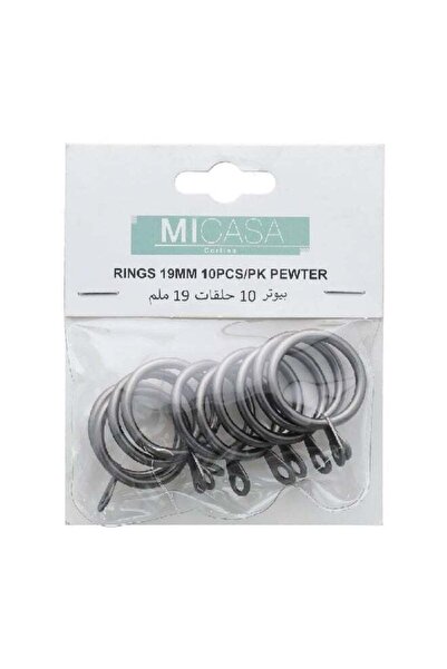 micasa مجموعة من 10 خواتم من البيوتر، 19 مم