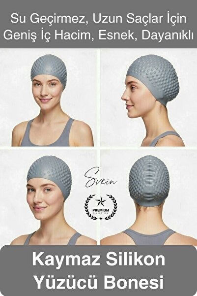 Svein #Плавальна шапочка водонепроникна нековзна силіконова шапочка для плава...