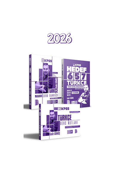 Benim Hocam Yayınları 2026 KPSS Türkçe Soru Bankası -Ders Notları ve Deneme Seti
