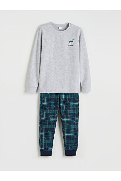LC Waikiki Esvab • Modern & Distinctive Zero Roba Collar Boys' Pajama Set