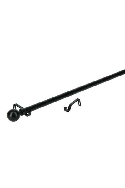 micasa Finely Crafted Classic Stylish Extendable Ball Curtain Rod Black 210-4...