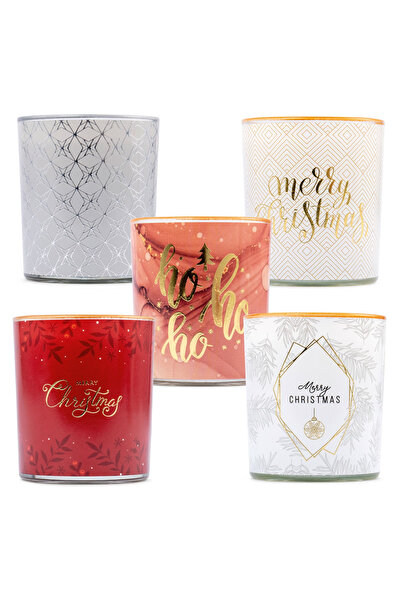 HOME CREATION Set 5 lumanari parfumate Home Creation, aroma Sarbatorile de Ia...