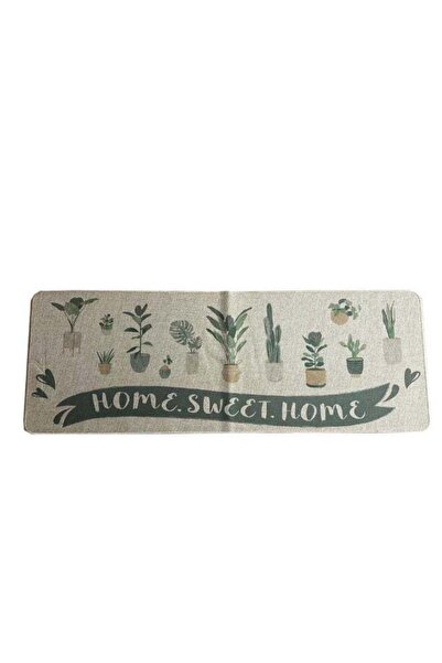 Luance Home Sweet Home Printed Rectangular Door Mat Beige and Green 50 x 120 cm