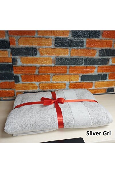 Özdilek Svv Border Büyük Boy Banyo Havlusu (89x173) - Silver (Gri)