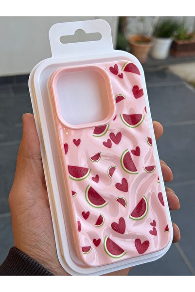 EDELFU Iphne 16 Pro Compatible - Wavy Crinkle Pattern Cover with Floral, Cher...