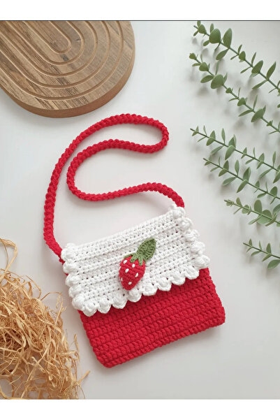 diğerr1 Megahan Boutique Hand-Knitted Holiday Girl's Bag / Children's Bag Kni...