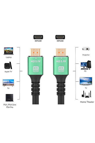 Universal كودجين CPS8K30 3 متر 8K 60HZ HDMI 2.1 رأس معدني كابل HDMI
