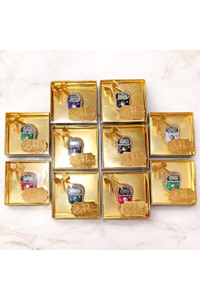 SHR 10’lu Karışık Renk Taşlı Zikirmatik – Özel Tasarım Kutusunda Hac Umre Mev...