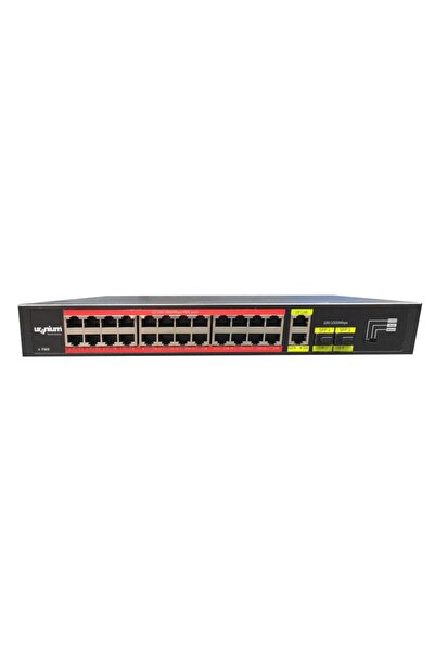 URANIUM Poe-G2422Sfp-300W 24 Port Gigabit+2Xgb Rj45/2Xsfp Uplink Rackmount Po...