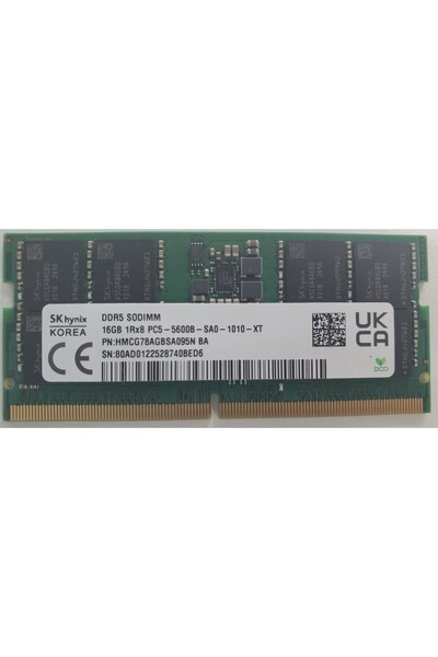 Hynix 16Gb (Single Piece) Ddr5 5600Mhz Notebook Memory