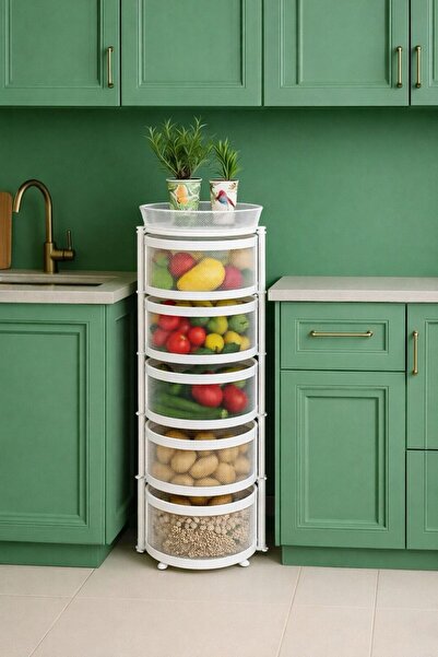 Doremcy 5 Katlı Yana Açılır Sebzelik Meyvelik Patates Soğan SepetiÇok Amaçlı ...