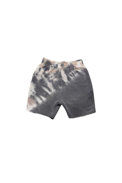 PETIT-ATELlER PETIT ATELIER Tie Dye Shorts Kids Gray Beige Elastic Waist Fren...