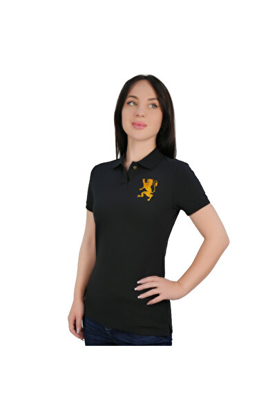 Giordano Women’s Slim Polo Shirt with 3D Lion Embroidery