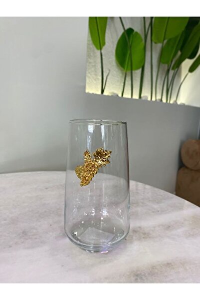 MİMSEGÜN DEKOR Gold Grape Figured Soft Drink Cup Single