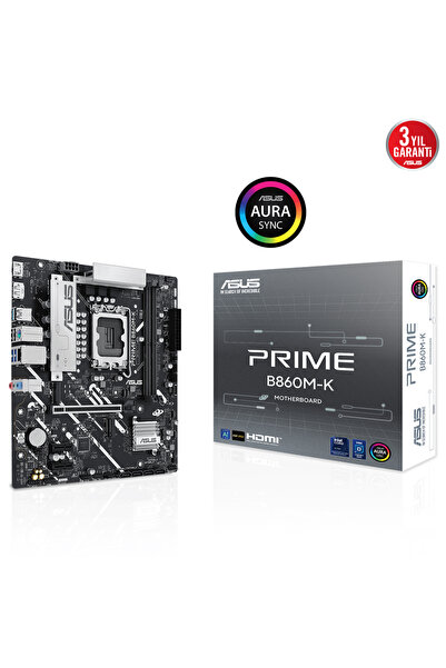 ASUS اللوحة الأم PRIME B860M-K B860 DDR5 (بدون VGA) GLan 2.5G mATX HD DP USB3...