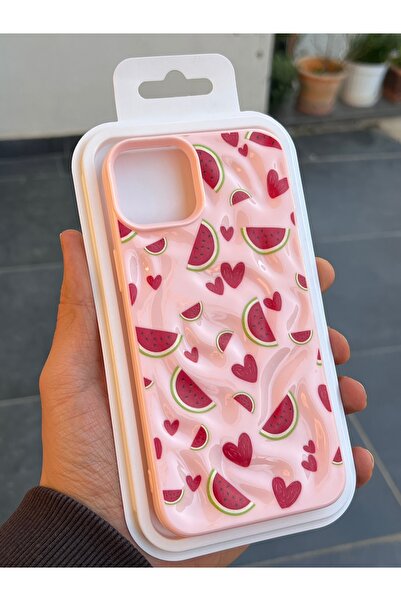 EDELFU Iphne 15 Pro Compatible - Wavy Crinkle Pattern Cover with Floral, Cher...