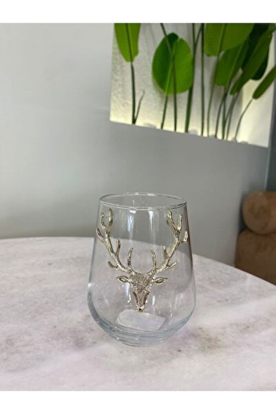 MİMSEGÜN DEKOR Silver Deer Figure Water Cup Single