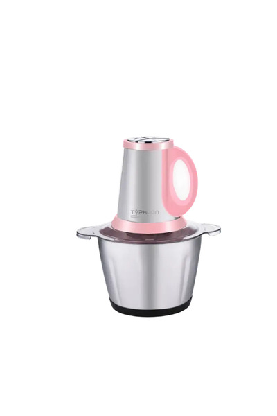 Typhoon قطاعة خضراوات من الفولاذ المقاوم للصدأ، سعة 3 لترات، 650 واط، لون وردي
