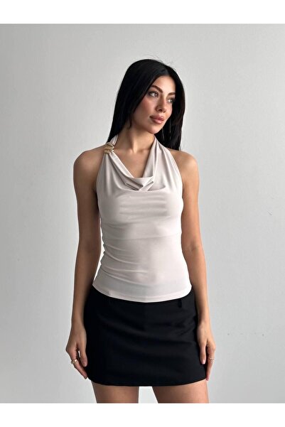 LİFERA Degaje Collar Accessory Detail Bluz