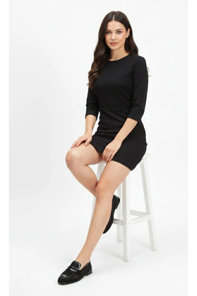 Miss Mitto حذاء باليه نسائي أسود شبكي بكعب مسطح ومشبك أنيق ومريح