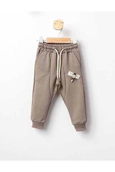 MiniKids Pantaloni trening HHU Design crem 86 (12-18 luni)