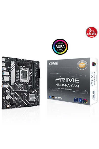 ASUS Prime H810M-A-Csm H810 Ddr5 (No Vga) Glan Matx HDMI Dp M2 Ps2 1851P Moth...