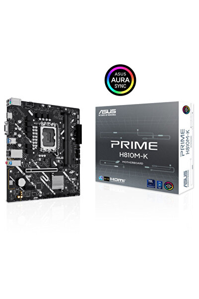 ASUS Prime H810M-K H810 Ddr5 M.2 Usb3.2 Hdmi/Vga Pci 4.0 1851P Motherboard