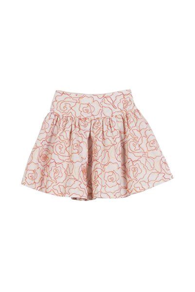 PETIT-ATELlER PETIT ATELIER Abstract Swirl Print Skort Kids Cream Elastic Wai...