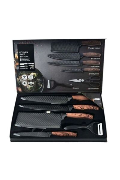 OEM Σετ 6 Cuțite Profesionale din Oțel Inoxidabil, Pentru Bucătărie, Design E...