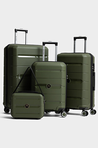 Fiyaka Monako 4'lü tekerlekli kırılmaz set valiz Polipropilen Süper esnek kır...