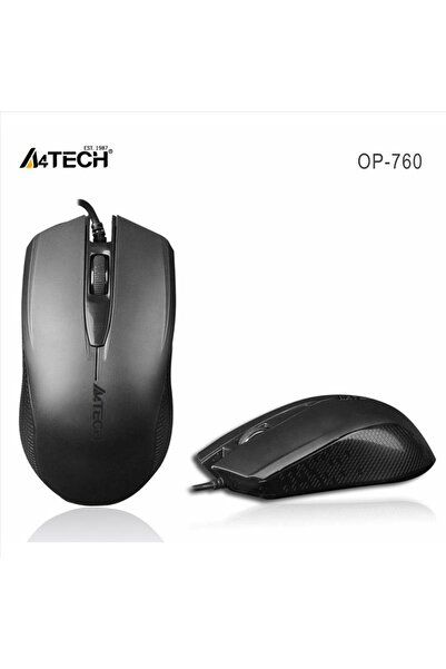 A4 Tech Op-760 USB 1000Dpi Black Mouse
