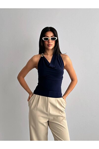 LİFERA Degaje Collar Accessory Detail Bluz