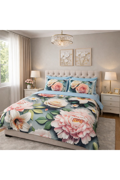 AYBERK HOME TEXTİLE طقم غطاء لحاف مزدوج من القطن بنسبة 100% من GÜLENDAM 5D
