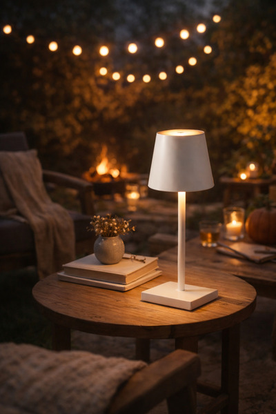 Edison Modern Masa Lambası Şarjlı Dokunmatik 3 Renkli Minimalist Tasarım Abajur