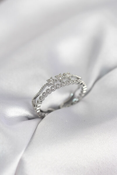 STİLLOVE Silver Color Minimal Star Model Women's Ring