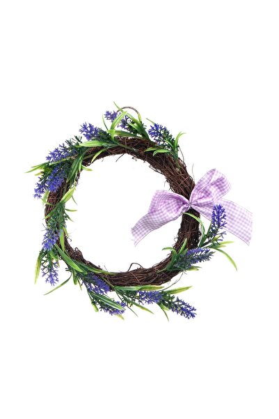 OEM Coronita Decorativa Lavanda cu Panglica 30cm