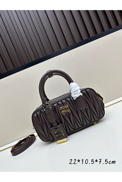 G4U MM Small Arcadie Top Handle Bag in Matelassé Nappa Leather Crossbody Shou...