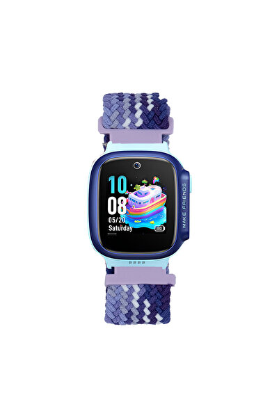 zore Huawei Watch GT5 41mm SHRP KRD-139 18mm Çocuklara Özel Örgü Kordon - Mor