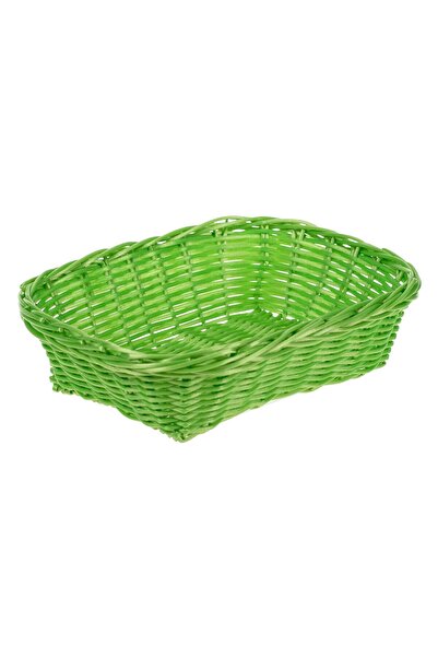 OEM Decorative Kitchen Basket Lime Green Woven 24x17x7cm
