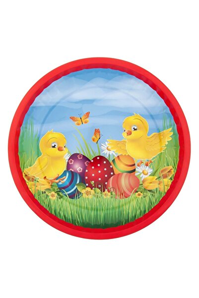 OEM Decorative Metal Pasta Plate, Easter Chick Pattern, Ø26cm