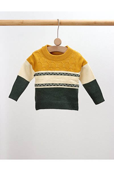 MiniKids Miguelle yellow-khaki boy's sweater 86 (12-18 months)